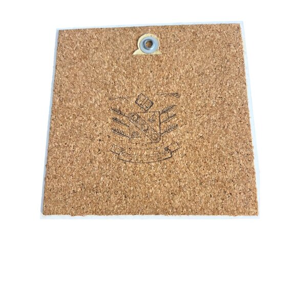 Vintage Delano Studios Tile Trivet Canadian Goose Cork Backed 6" x 6" Hangable - Picture 3 of 4